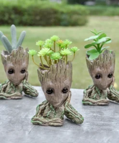 Baby Groot Flower Pot Home Decoration Planters For Indoor Plants Anime Heroism Figure Office Desktop Display Ornament Pen Holder 1