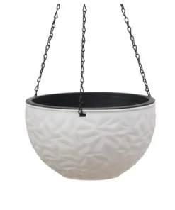 Hanging Planter Garden Flower Pots Hanging Planter Basket for Indoor Outdoor Plants with Drain Holes, White Plant Containers 6