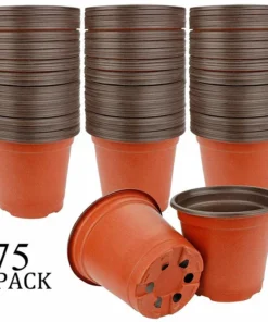 75Pcs Flexible Plant Nursery Pots Seed Starting Pots Plastic Flower Plant Container for Succulents Seedlings Cuttings Transplant 1