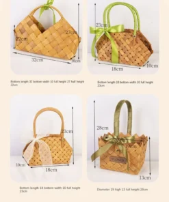 DIY Durable Fashionable Handmade Flower Pots Handheld DIY Sundries Organizer MultiSize Foldable Storage Basket Home 6