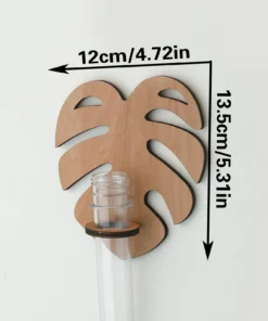 Leaf Shape Wall Planters for Indoor Plants Plant Propagation Station Wall Decor Art Vase Stand for Women Mom Plant Lovers Gifts 4