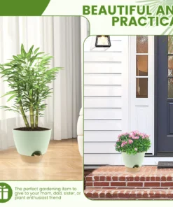 3Pcs Self Watering Flowerpot Plastic Planter with Drainage Holes 8/9/10 Inch Hanging Succulent Planter Pot Gardening Decoration 6