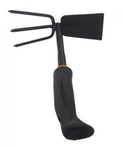 Thicken Dual Use Small Hoe Farm Garden Tools Harrow Iron Head Dual Purpose Weeding Rake Labor-saving Loosening Soil Handheld Hoe 2