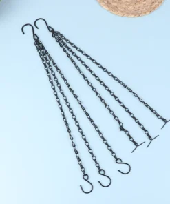 40cm Rattan Hanging Pendant Chain Flowers Basket Chain Flower Pot Hydroponic Plants Grow Tools Garden Decorations With 3 Hooks 5
