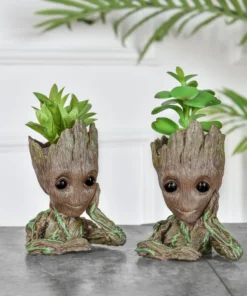 Baby Groot Flower Pot Home Decoration Planters For Indoor Plants Anime Heroism Figure Office Desktop Display Ornament Pen Holder 3