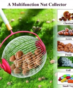 Adjustable Rolling Ball Nut Harvester - Easy Rolling Pickup, Manual Outdoor Tool | For Walnuts, Pecans & Crab Apples 6