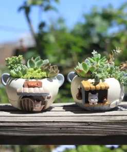 Cartoon Pet Succulent Flower Pot Office Balcony Decoration Resin Flower Pot Micro Landscape Garden Plant Pot 1