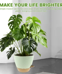 3Pcs Self Watering Flowerpot Plastic Planter with Drainage Holes 8/9/10 Inch Hanging Succulent Planter Pot Gardening Decoration 2