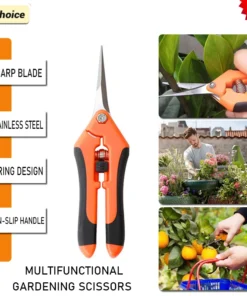 1pcs Gardening Scissors Stainless Steel Garden Branch Pruning for Tree Shears Fruit Picking Scissor Weed Potted Flower Pruners 1
