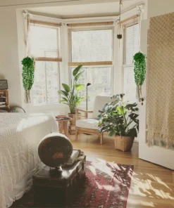 LUDA Boho Macrame Air Plant Hanger Tillandsia Hanging Basket Rope Holder Flower Home Decor 6