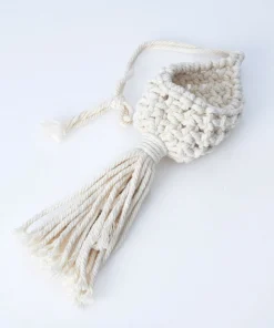 LUDA Boho Macrame Air Plant Hanger Tillandsia Hanging Basket Rope Holder Flower Home Decor 2