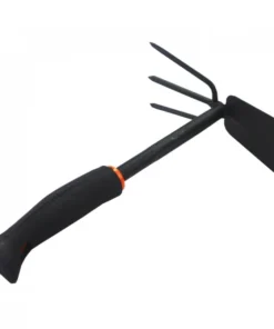 Thicken Dual Use Small Hoe Farm Garden Tools Harrow Iron Head Dual Purpose Weeding Rake Labor-saving Loosening Soil Handheld Hoe 1