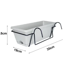 Hanging Planter for Balcony Railing Plant Basket Fence Planter Home Decor Window Box Planter Flower Pot for Garden Deck Yard 6L 6