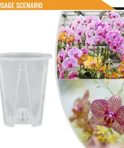 Root Control Clear Plastic Orchid Pots With Holes Transparent Flower Pot For Phalaenopsis Orchid Cattleya Planting With Stomata 4