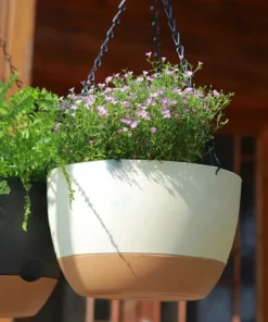 Breathe Hanging Basket Thickened Plastic Wall Mounted Automatic Water Flowerpot for Office Garden Artistic Decoration 행잉 플랜터 5