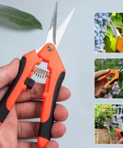 1pcs Gardening Scissors Stainless Steel Garden Branch Pruning for Tree Shears Fruit Picking Scissor Weed Potted Flower Pruners 5