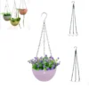 40cm Rattan Hanging Pendant Chain Flowers Basket Chain Flower Pot Hydroponic Plants Grow Tools Garden Decorations With 3 Hooks 1