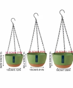 Breathe Hanging Basket Thickened Plastic Wall Mounted Automatic Water Flowerpot for Office Garden Artistic Decoration 행잉 플랜터 6