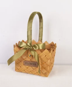 DIY Durable Fashionable Handmade Flower Pots Handheld DIY Sundries Organizer MultiSize Foldable Storage Basket Home 4