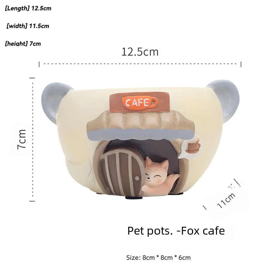 Cartoon Pet Succulent Flower Pot Office Balcony Decoration Resin Flower Pot Micro Landscape Garden Plant Pot 6