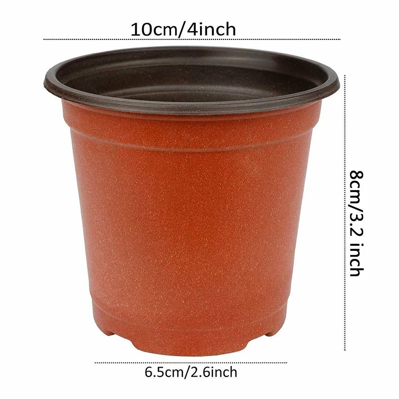 75Pcs Flexible Plant Nursery Pots Seed Starting Pots Plastic Flower Plant Container for Succulents Seedlings Cuttings Transplant 6