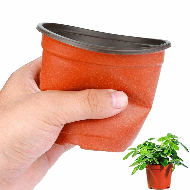 75Pcs Flexible Plant Nursery Pots Seed Starting Pots Plastic Flower Plant Container for Succulents Seedlings Cuttings Transplant 5
