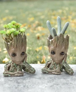 Baby Groot Flower Pot Home Decoration Planters For Indoor Plants Anime Heroism Figure Office Desktop Display Ornament Pen Holder 2