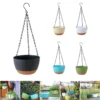 Breathe Hanging Basket Thickened Plastic Wall Mounted Automatic Water Flowerpot for Office Garden Artistic Decoration 행잉 플랜터 1