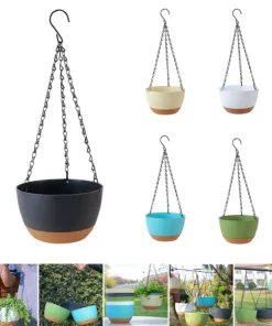 Breathe Hanging Basket Thickened Plastic Wall Mounted Automatic Water Flowerpot for Office Garden Artistic Decoration 행잉 플랜터 1